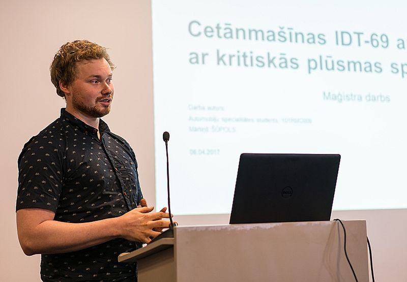 
Studentu autoinženieru sacensību uzvarētājs Mārtiņš Šūpols, RTU.
