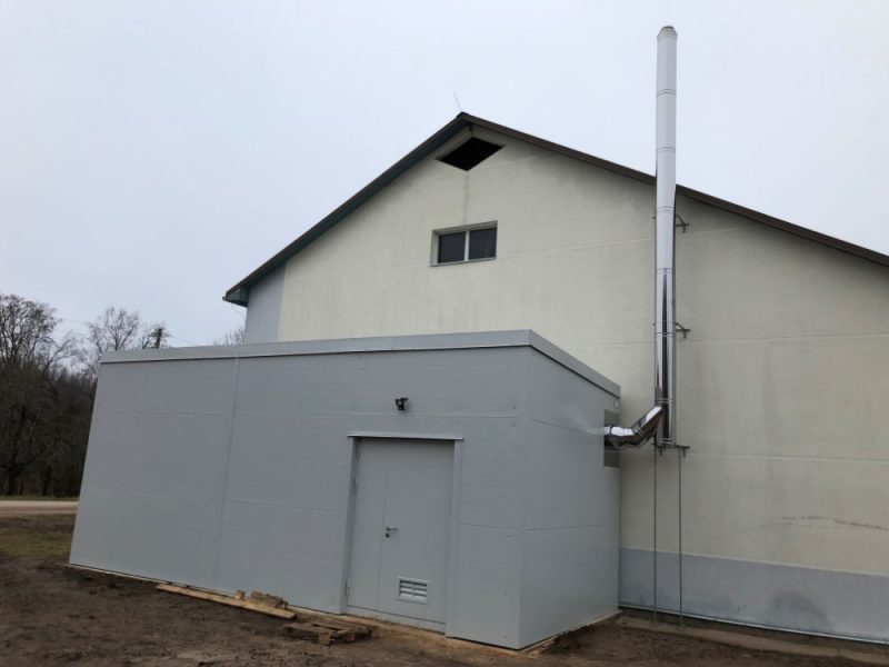 
Beļavas ciema jaunā katlu māja.
