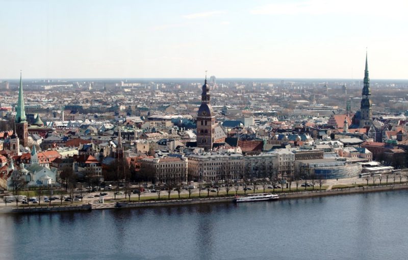 
Rīga. Panorāmas skats uz Vecrīgu.
