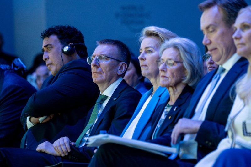 
Pasaules Ekonomikas forums Davosā, kurā piedalās arī Valsts prezidents Edgars Rinkēvičs, 21.01.2025.
