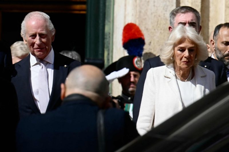 Lielbritānijas Karalis Čārlzs III un Lielbritānijas karaliene Kamilla vizītē Itālijā, 09.04.2025.